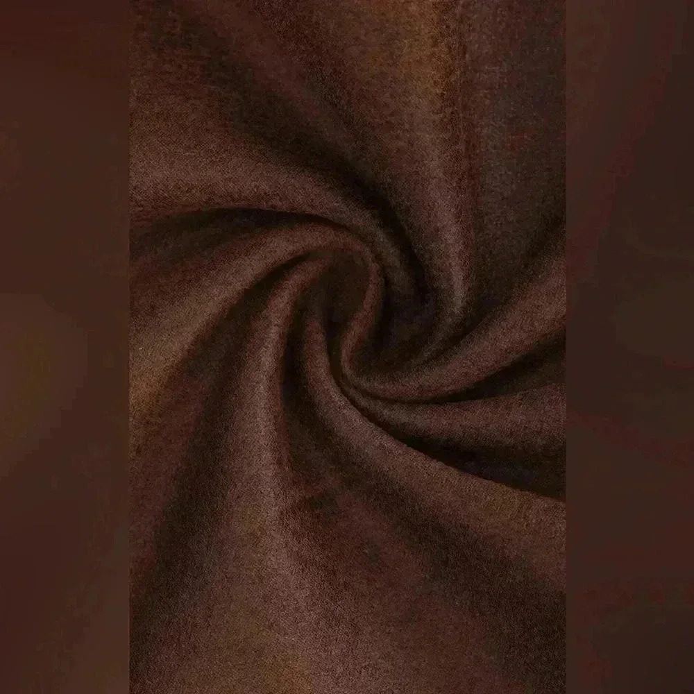 POPILUSH Shapewear Dress Faux-Suede Square Crew Neck Midi - Picture 3 of 12